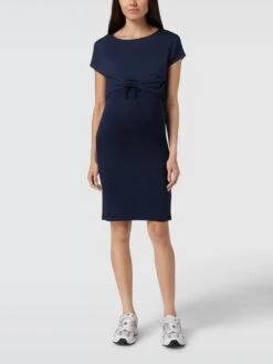 Mamalicious Umstands-Kleid In Layering-Optik In Marineblau