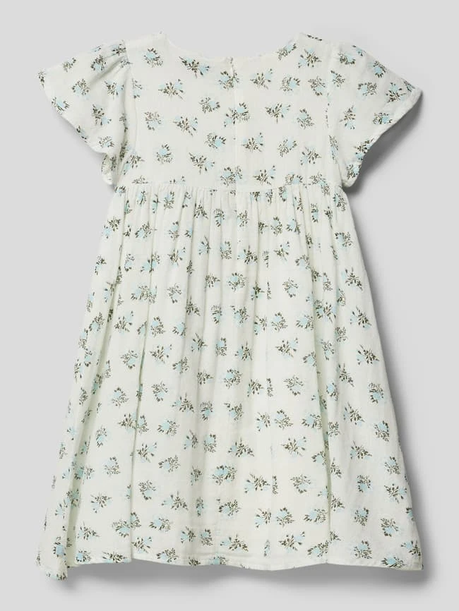 Kleid Mit Floralem Muster In Weiß 5 Kleid Mit Floralem Muster In Weiß – Bild 3