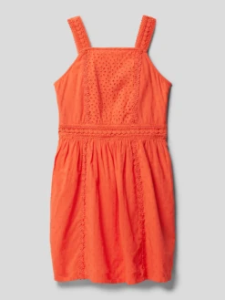 Scotch & Soda Kleid Mit Lochstickereien In Hellrot