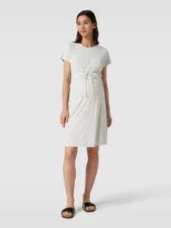 Mamalicious Umstands-Kleid Mit Streifenmuster Modell 'ALISON' In Offwhite