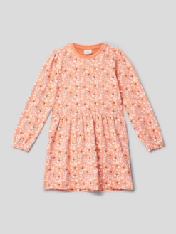 Kleid Mit Allover-Muster In Orange