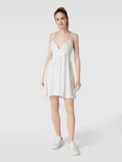 Roxy Kleid Aus Viskose Mit Strukturmuster Modell 'BRIGHT LIGHT' In Weiß